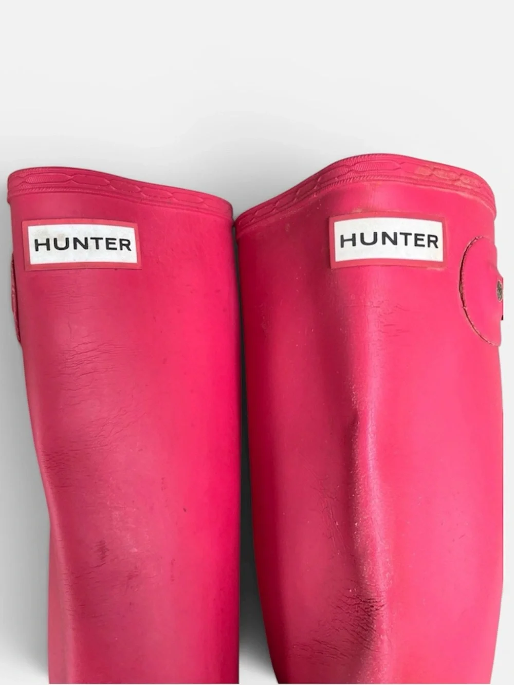 Hunter Girl’s Original Mid-Calf Rubber Rain Boot in Pink Size US 5; EU 36